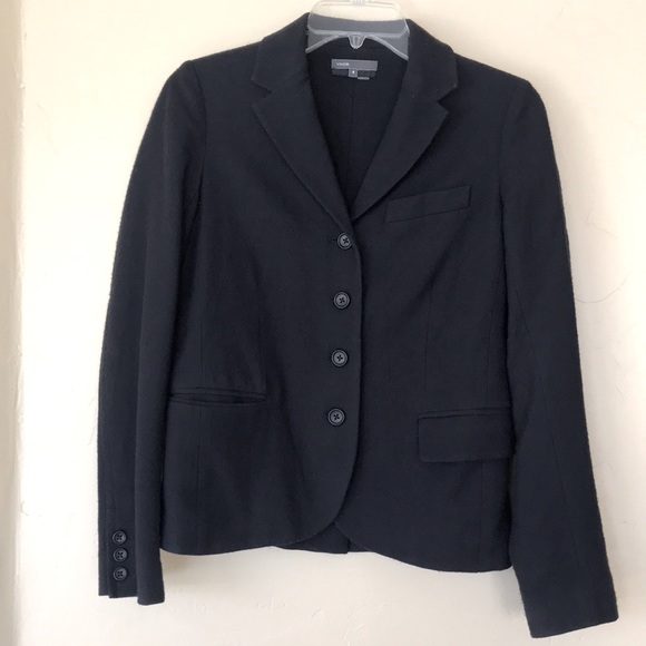 ViNCE blazer in navy blue flannel. Size 4 - Picture 3 of 8